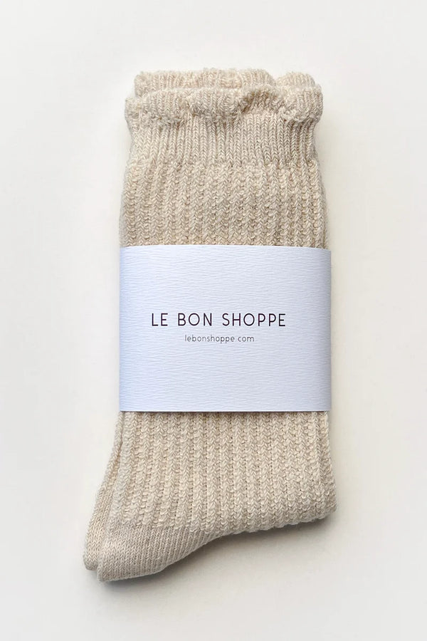 Le Bon Linen Scallop Socks