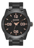 Nixon Corporal SS- All Black/Rose Gold - Front