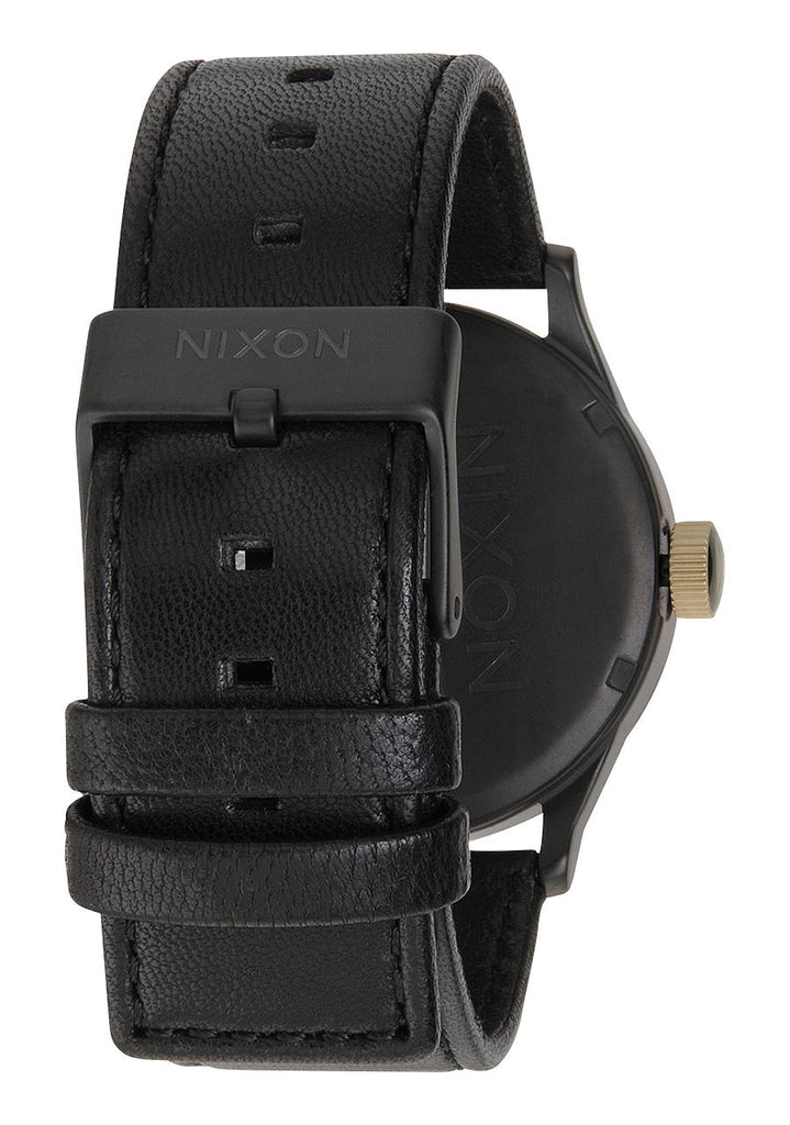 Nixon Sentry Leather- Matte Black/Gold - Back