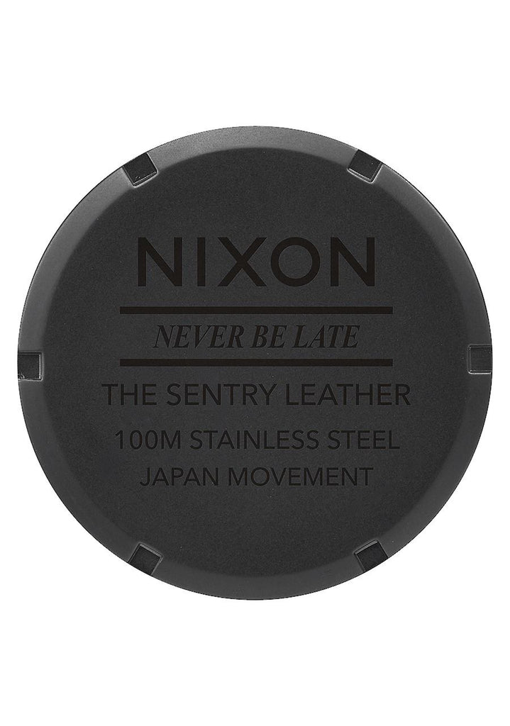 Nixon Sentry Leather- Matte Black/Gold